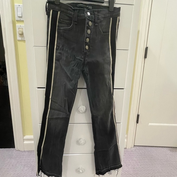 Veronica Beard Carly Side Stripe Crop Flare Jeans Size 26 - Picture 8 of 8
